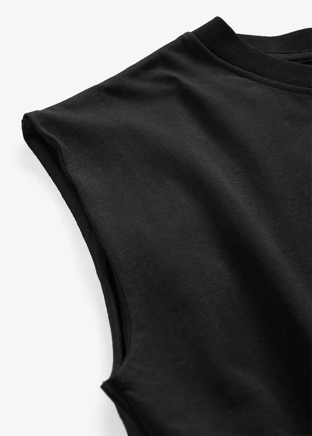 Bluză oversize din bumbac organic 100% • negru • magazin bonprix
