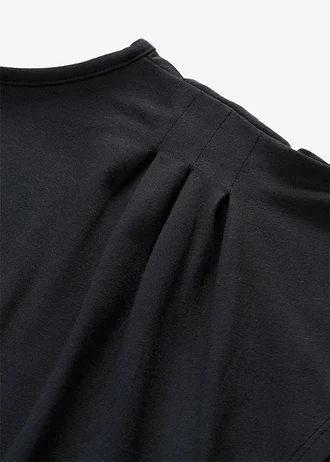 T-shirt met plooitjes • zwart • bonprix online shop