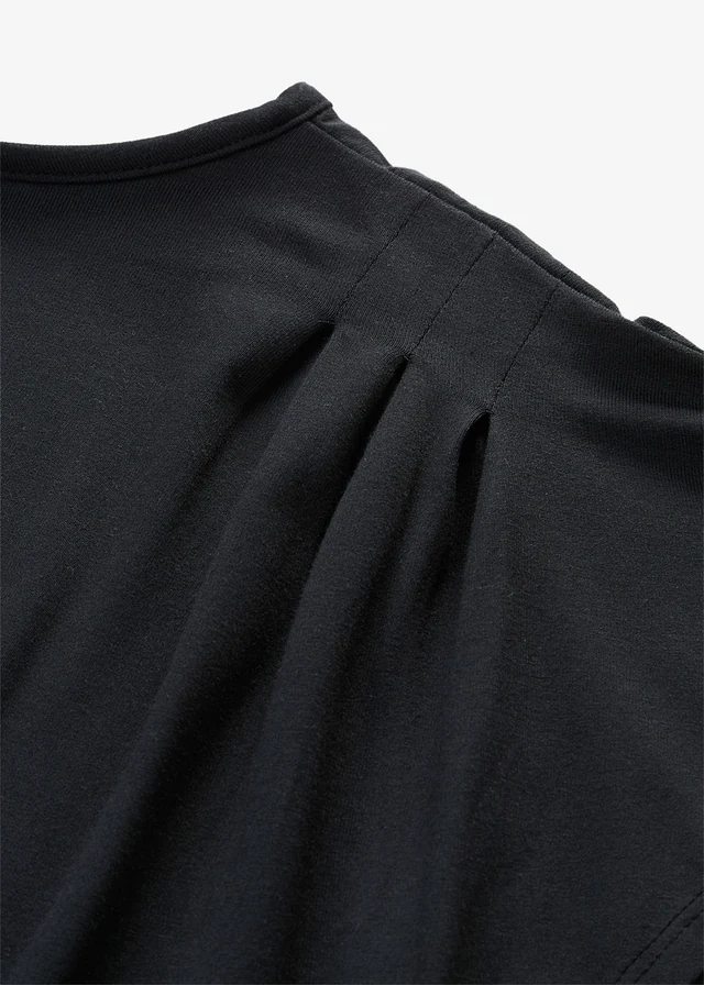 T-shirt met plooitjes • zwart • product-page.page-title-suffix