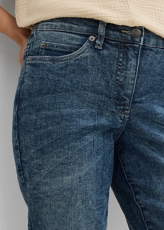 Mid waist stretch jeans, straight • nachtblauw denim • bonprix online shop