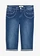 Mid waist cropped jeans, straight, Kleur: blauw used