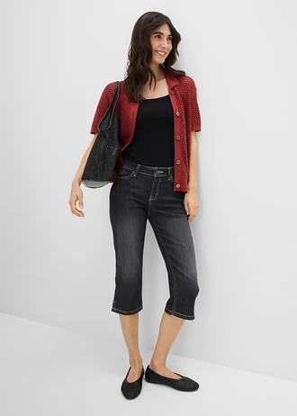 Capri jeans (set van 2), Kleur: lichtgrijs+zwart used