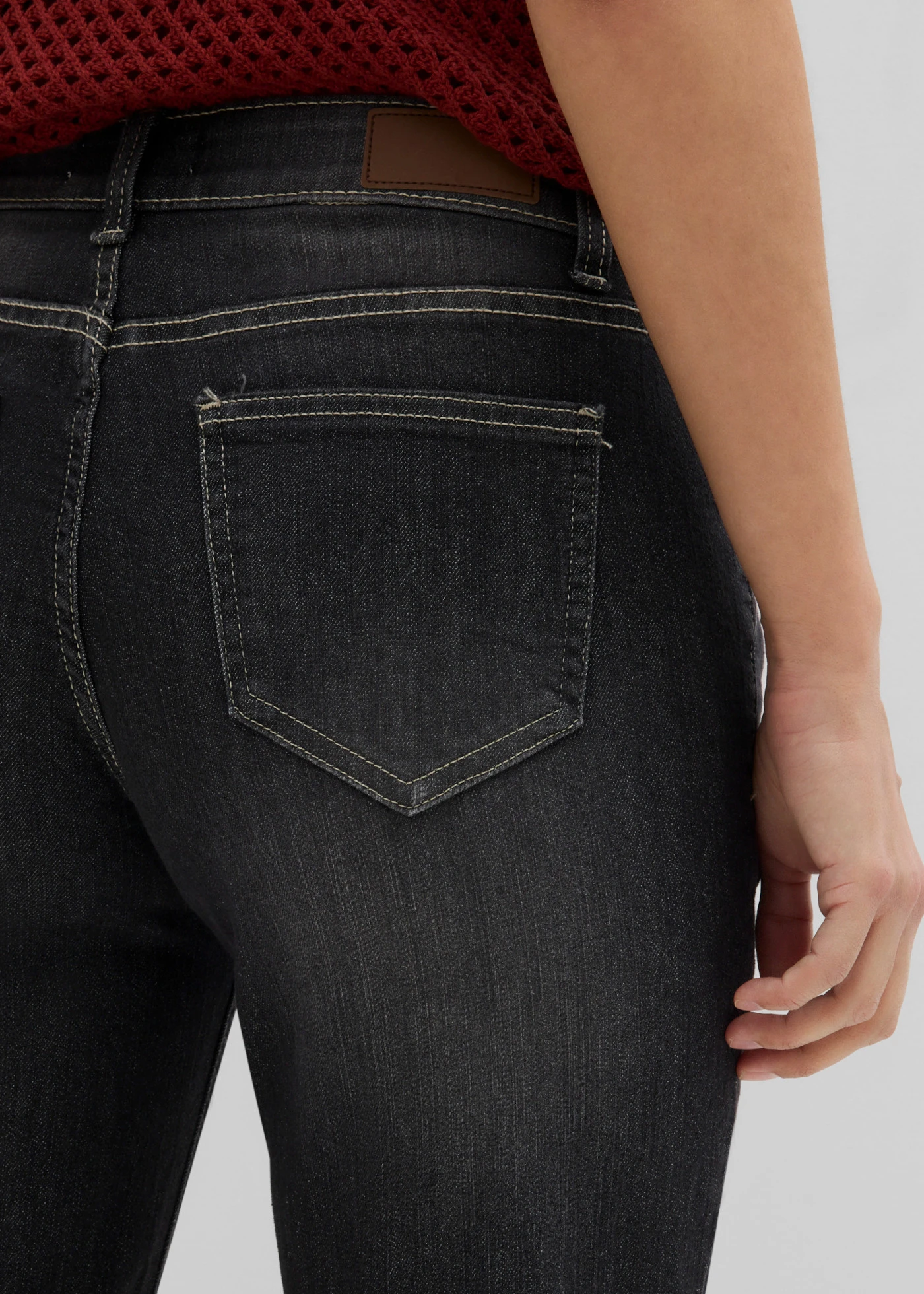 Capri jeans (set van 2) • lichtgrijs+zwart used • bonprix online shop