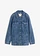 Strečová džínová bunda, Boyfriend, barva: modrý denim used