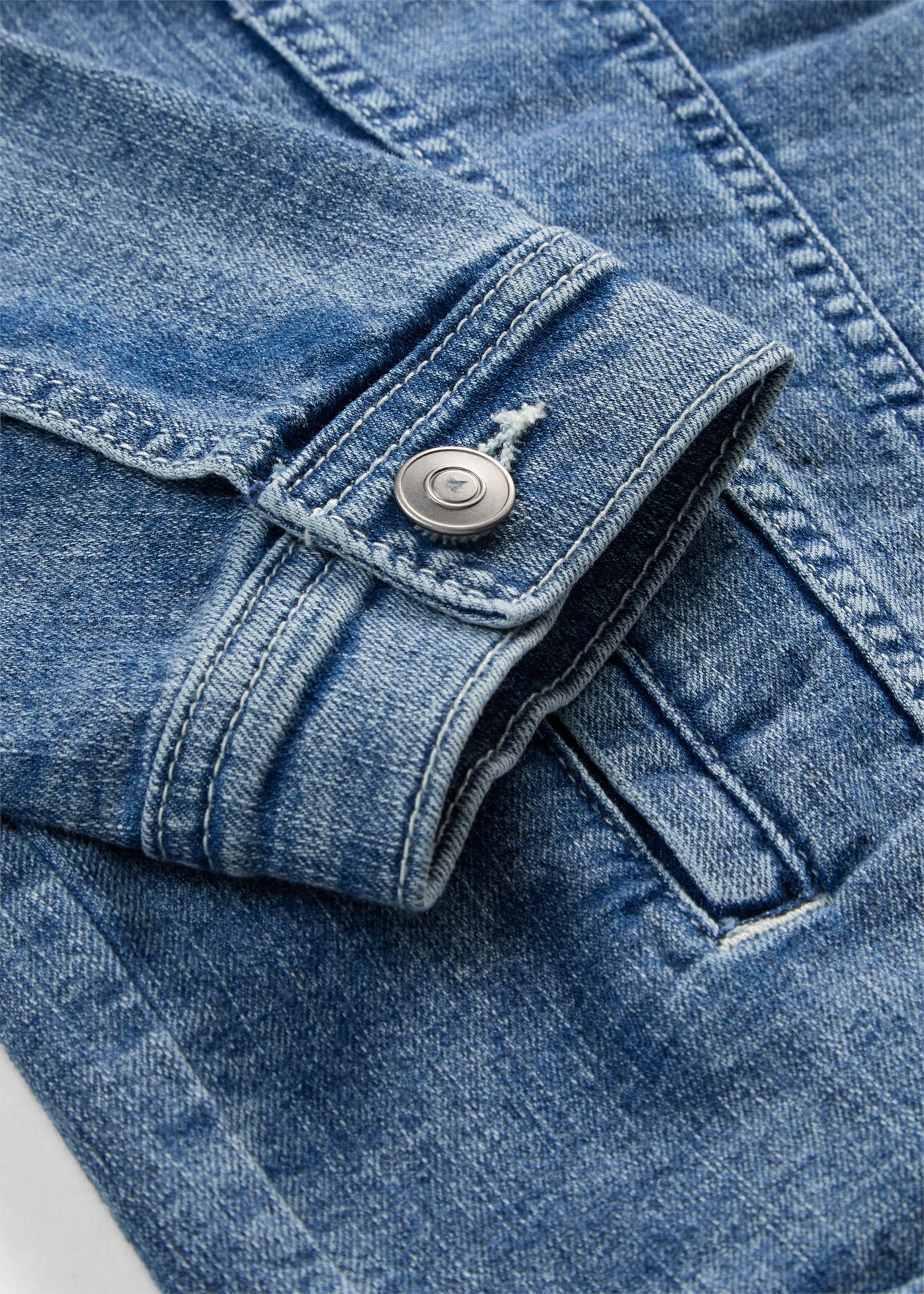 Strečová džínová bunda, Boyfriend • modrý denim used • bonprix obchod