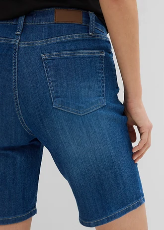 Jeans bermuda, mid waist • blauw denim used • bonprix online shop