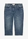 Mid waist stretch jeans, straight, Kleur: nachtblauw denim
