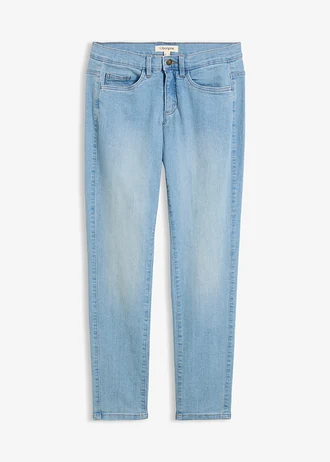 Stretch jeans mid waist, straight