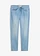 Stretch jeans mid waist, straight, Kleur: lichtblauw used