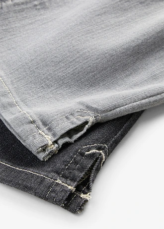 Capri jeans (set van 2) • lichtgrijs+zwart used • bonprix online shop