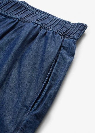 Jean large, taille haute, cropped • bleu denim • Boutique bonprix