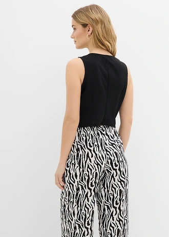 Gilet van stevige interlock, Kleur: zwart