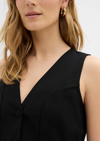 Gilet van stevige interlock • zwart • bonprix online shop