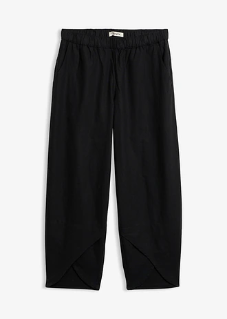 Pantalon 3/4 aérien en lin mélangé