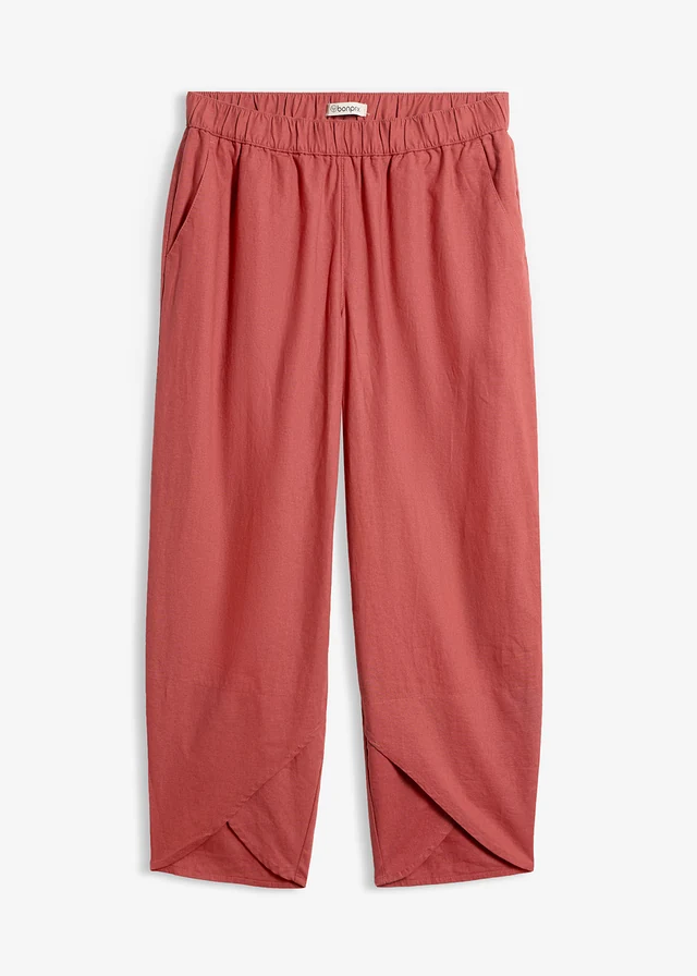 3/4 broek in een lichte linnenmix