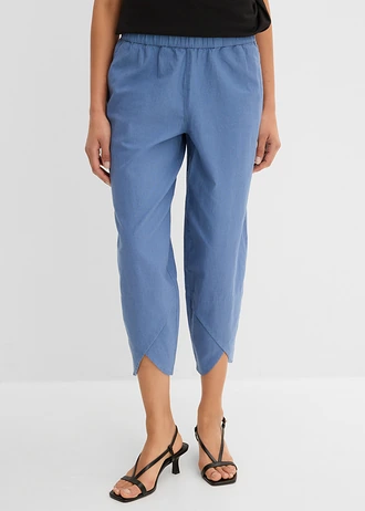 3/4 broek in een lichte linnenmix • jeansblauw • bonprix online shop