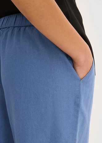 3/4 broek in een lichte linnenmix • jeansblauw • bonprix online shop