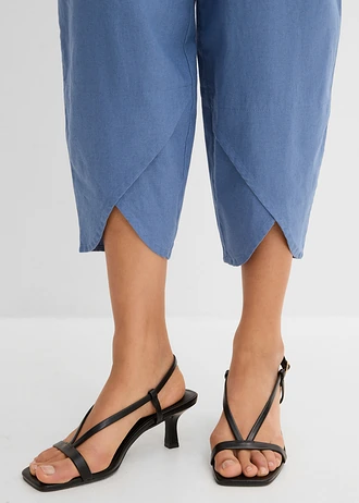 3/4 broek in een lichte linnenmix • jeansblauw • bonprix online shop