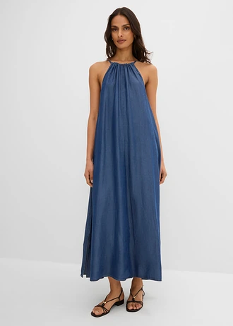 Robe en jean Lyocell fluide, Couleur: bleu stone