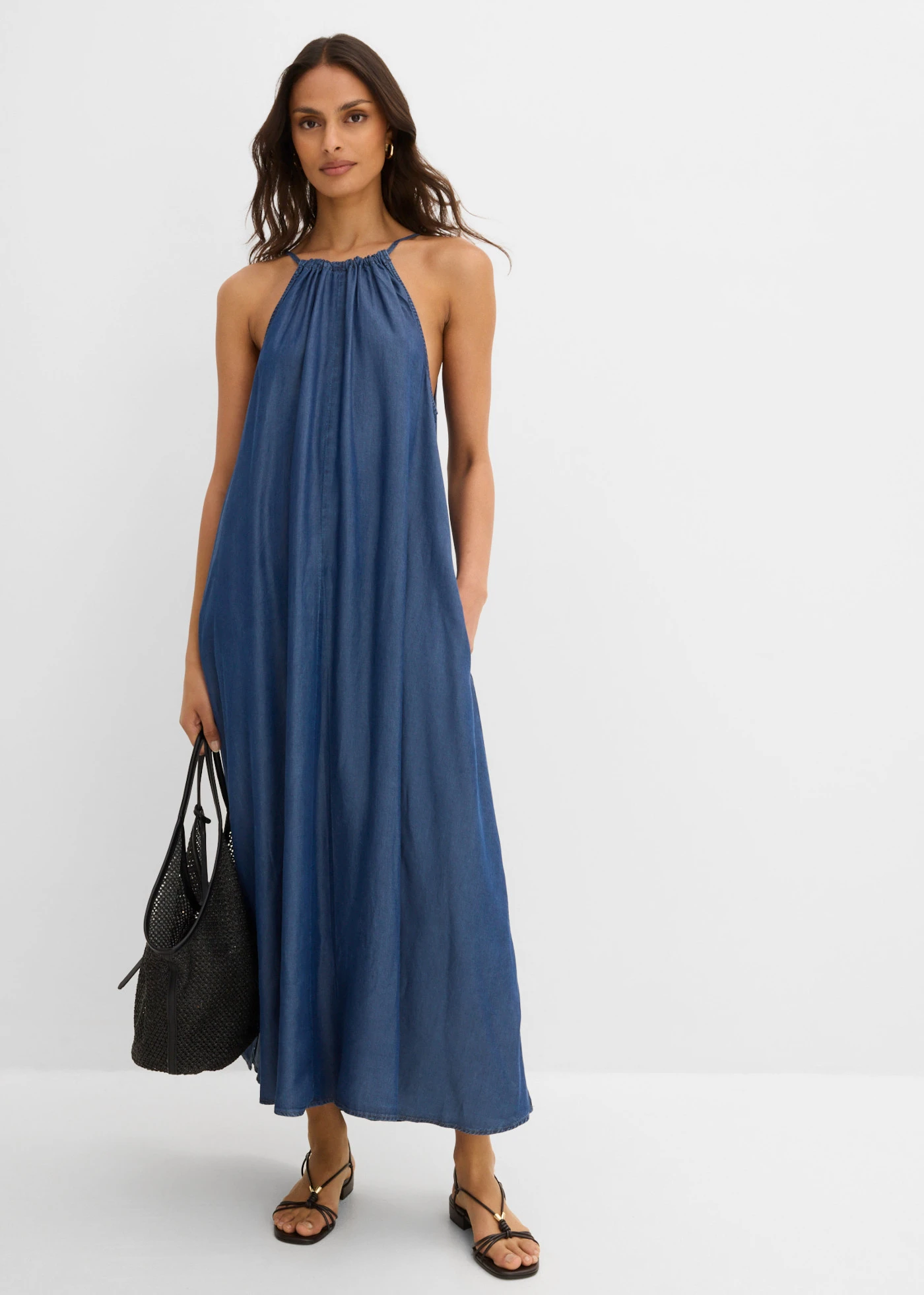 Spijkerjurk van soepel vallend lyocell • blue stone • bonprix online shop