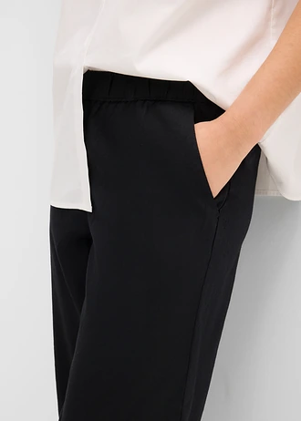 3/4 broek in een lichte linnenmix • zwart • bonprix online shop