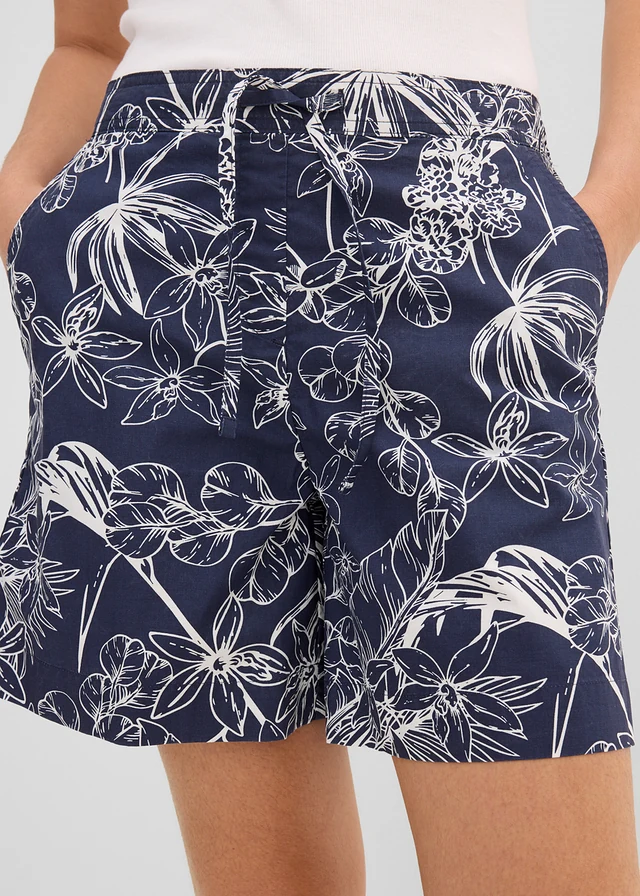 Short 100% coton • bleu foncé/écru imprimé • product-page.page-title-suffix
