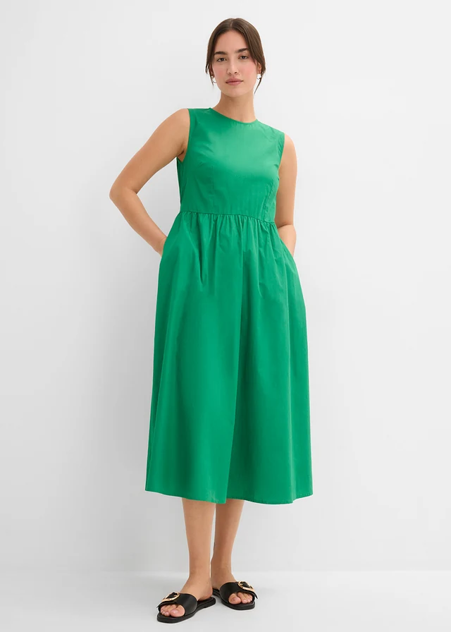 Robe midi 100% coton • vert aventurine • product-page.page-title-suffix