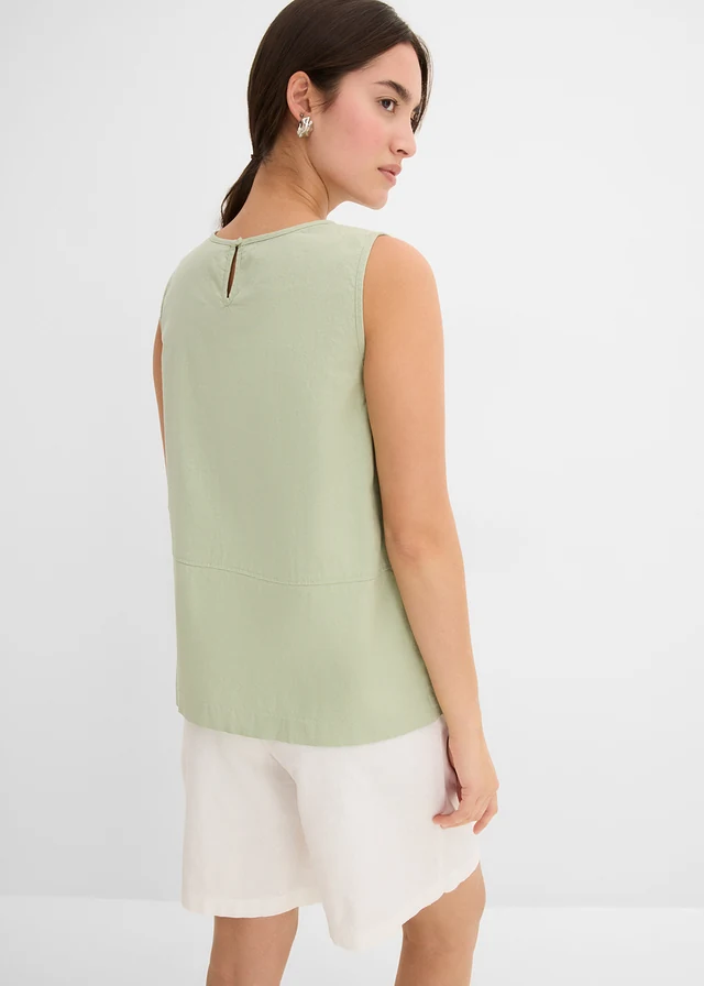 Top en lin et viscose • vert pâle • product-page.page-title-suffix