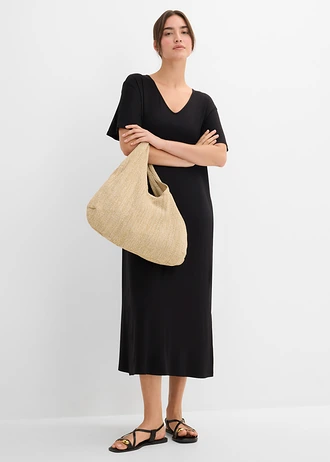Jersey jurk in een viscosemix • zwart • bonprix online shop