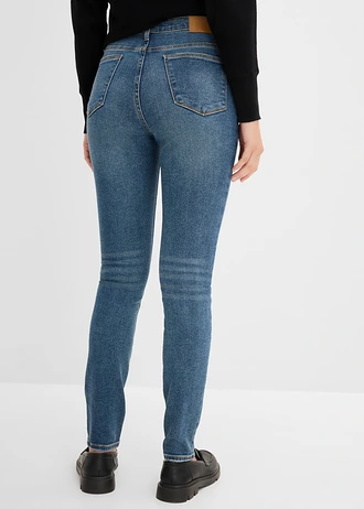 Skinny jeans, high waist, Kleur: blauw denim