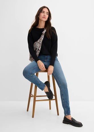 Skinny jeans, high waist, Kleur: blauw denim