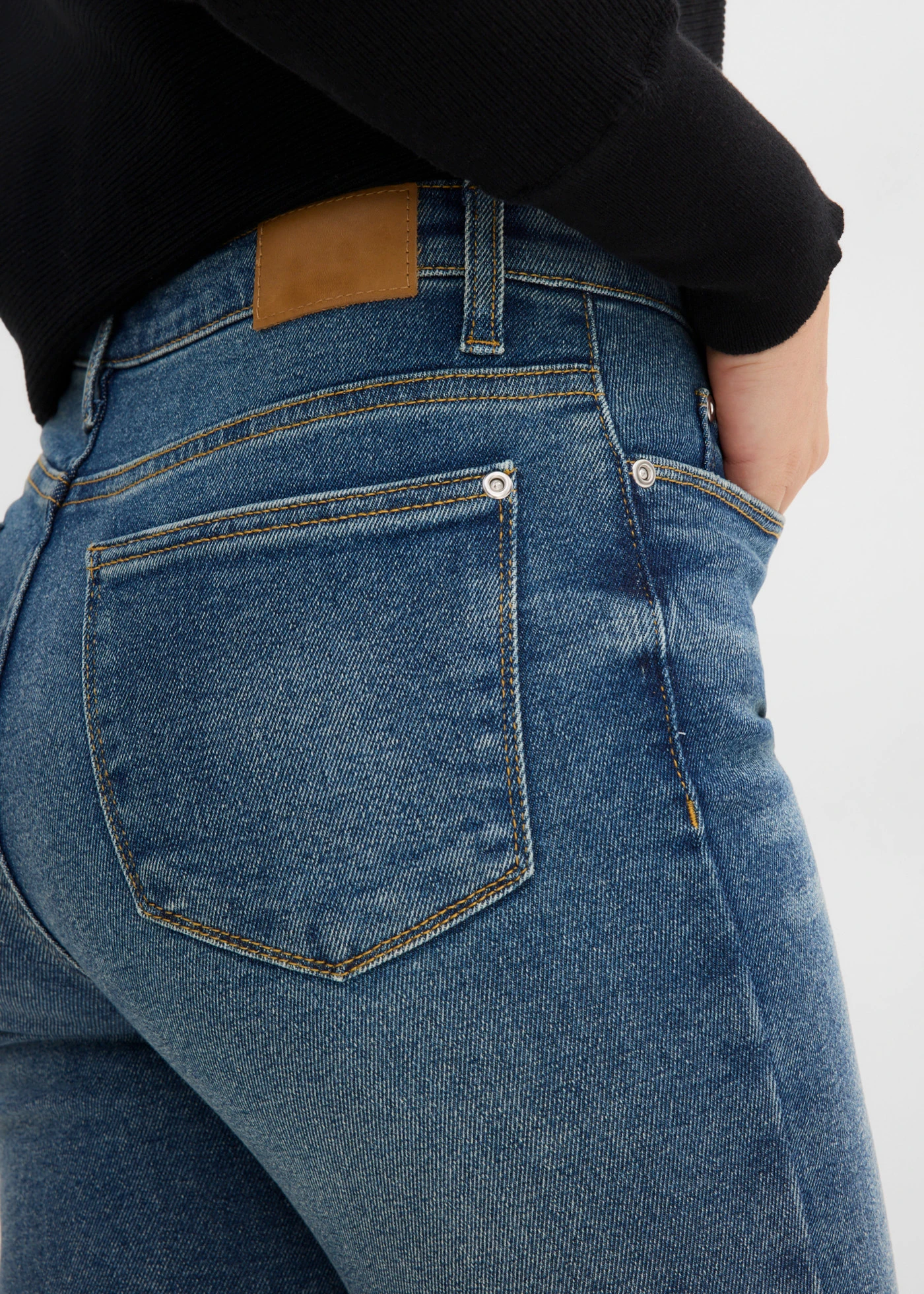 Džínsy Slim Fit, High Waist • modrá stone • obchod bonprix