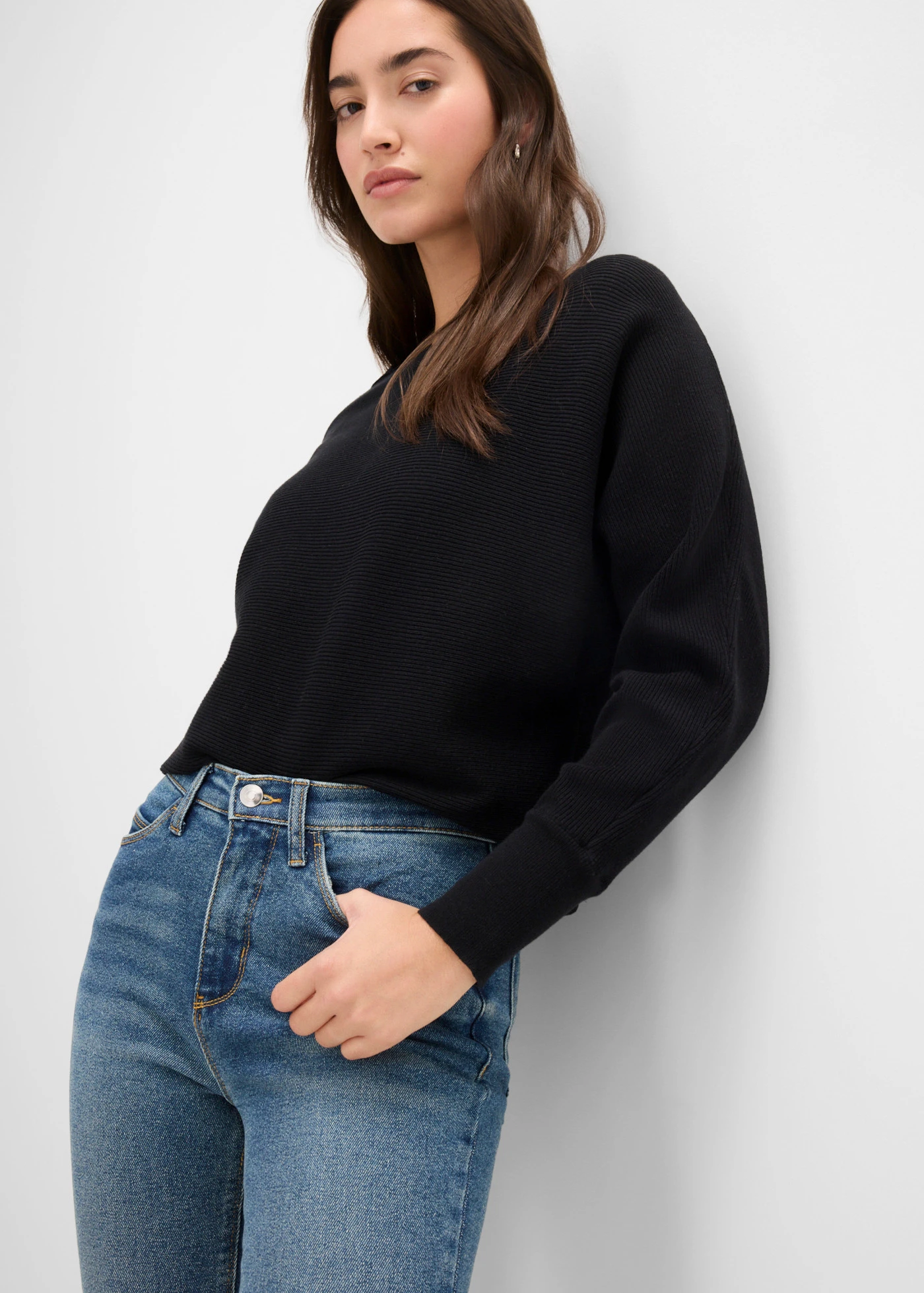 Jeansy skinny, high waist • niebieski kamienny • sklep bonprix