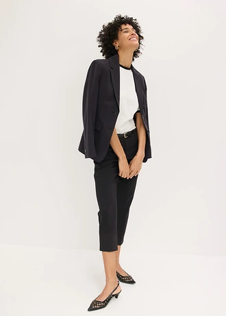 Pantalon 7/8 habillé, Couleur: noir