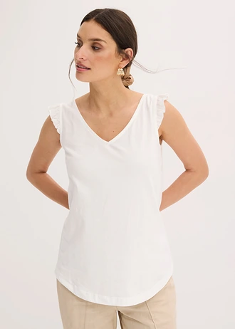 Top van biologisch katoen • wolwit • bonprix online shop