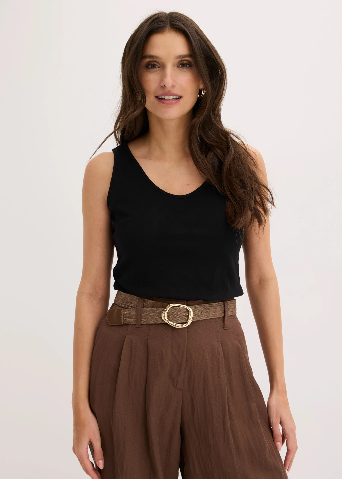 Jersey top met rugdetail • zwart • bonprix online shop