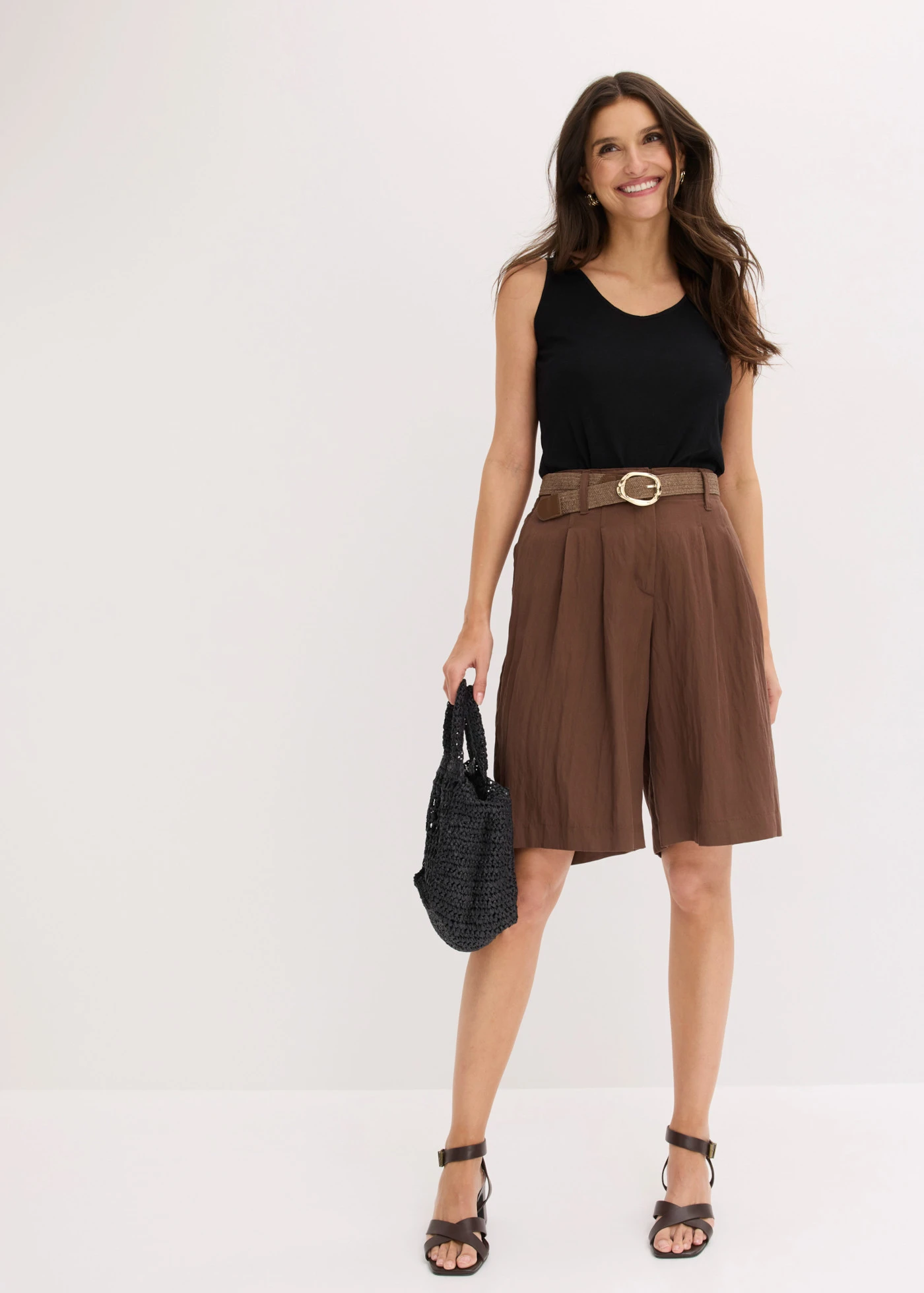 Jersey top met rugdetail • zwart • bonprix online shop