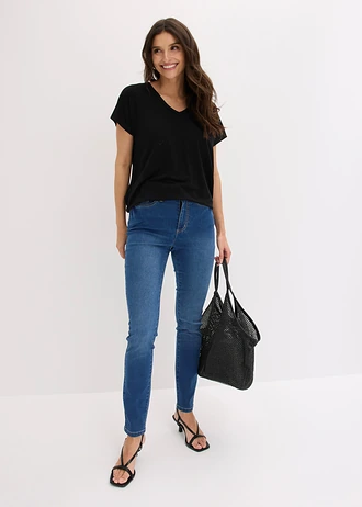 Shirt van viscose • zwart • bonprix online shop