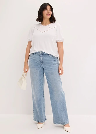 T-shirt en viscose extensible, Couleur: blanc