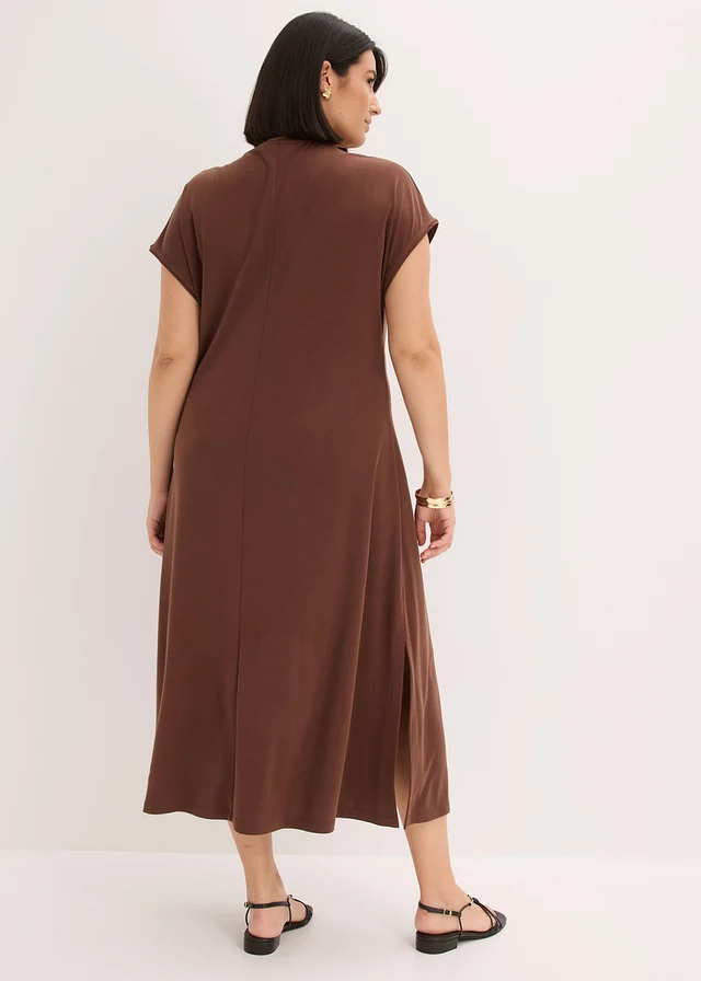 Tuniekjurk met borduursel, Kleur: bruin