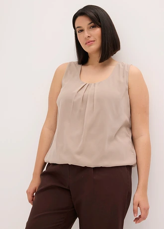 Blousetop, Kleur: taupe
