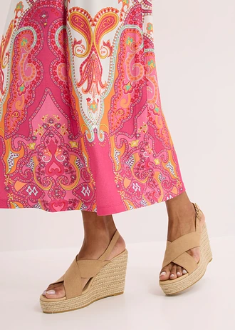 Maxi ruha puha viszkóz keverékből • krém-pinklady Paisley • bonprix áruház