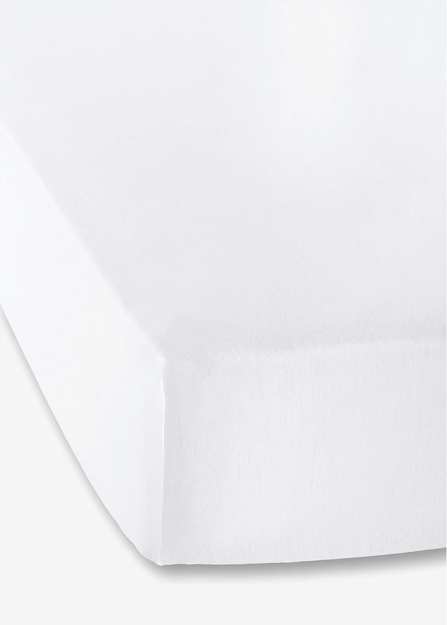 Cearceaf din jerse cu tiv elastic, 40cm • alb • magazin bonprix