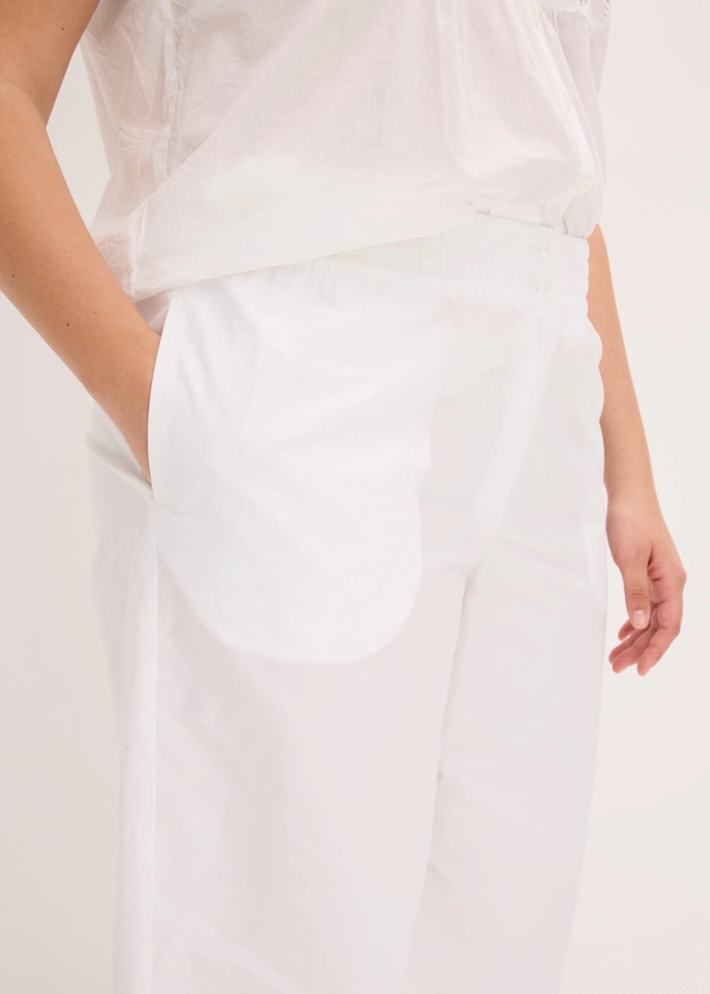 Pantaloni culotte din bumbac 100% • negru plus size • magazin bonprix