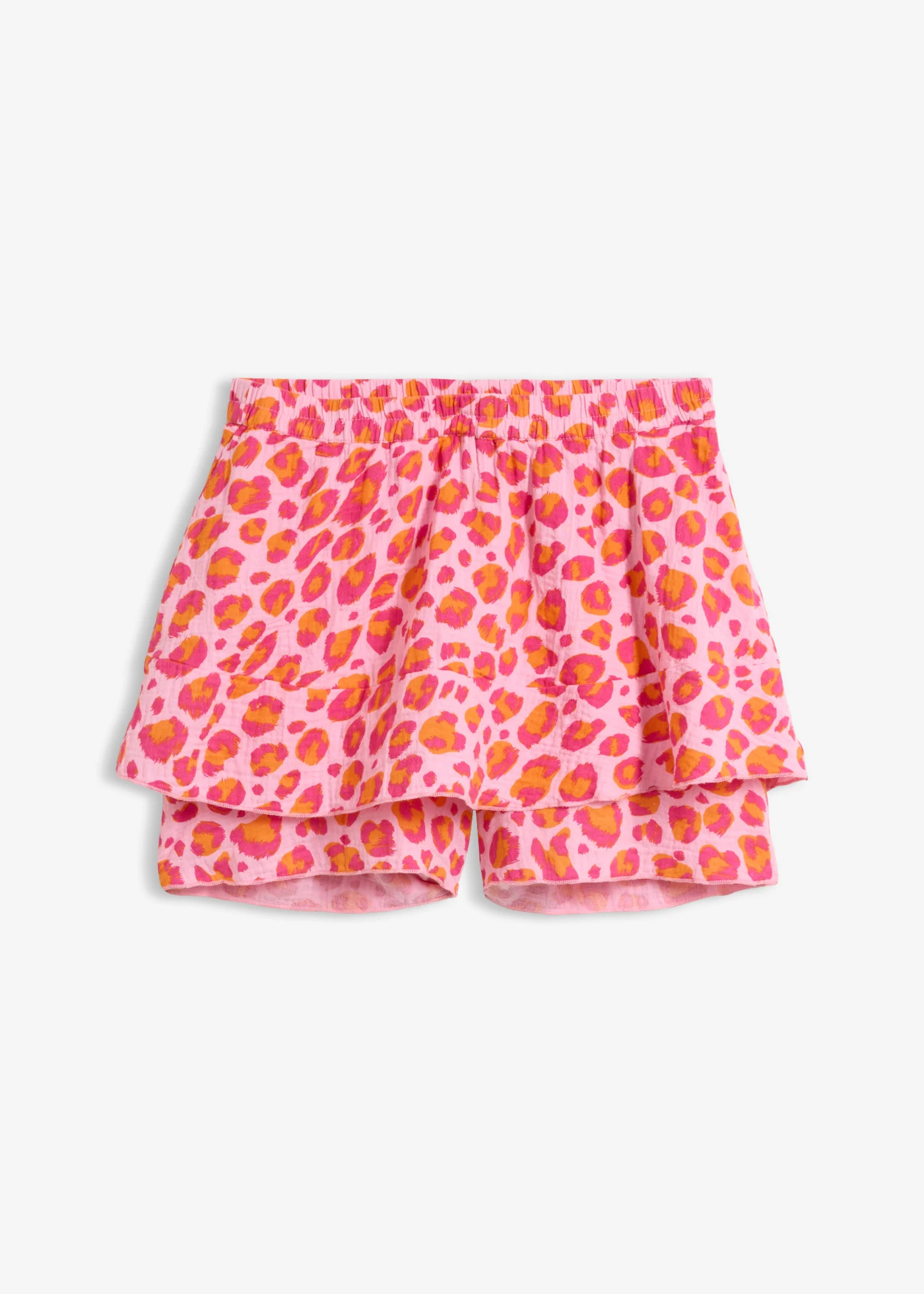 Fustă-pantalon din muselină vaporoasă • roz/pink • magazin bonprix