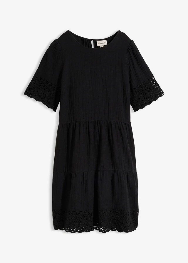 Robe en gaze de coton à broderies anglaises