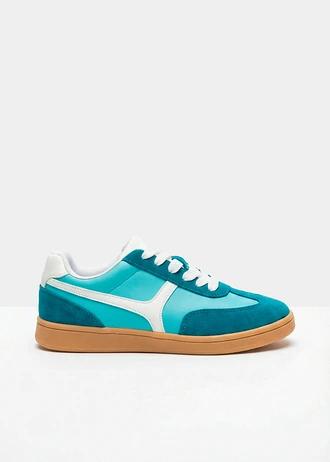 Sneakersy w stylu retro • błękit wodny-błękit lagunowy-biały • sklep bonprix