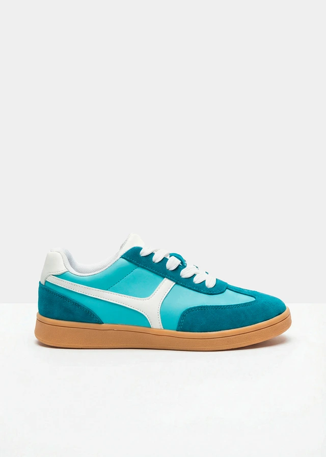Pantofi sport cu aspect retro • albastru acvamarin/albastru-lagună/alb • magazin bonprix