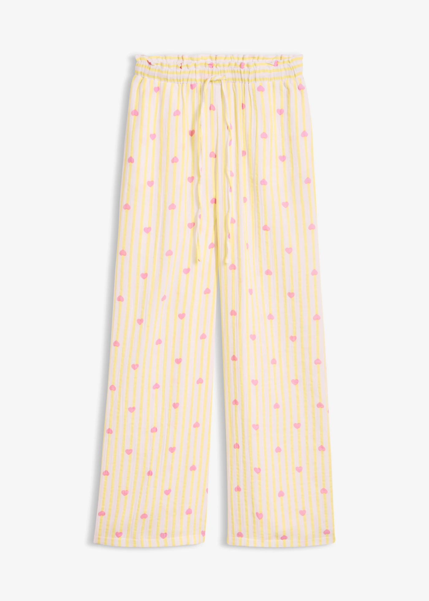Instapbroek van luchtige mousseline • lichtlimoen-roze • product-page.page-title-suffix