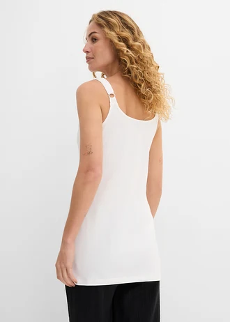Top lung cu bumbac organic 100% (2 buc/set), culoare: alb/negru